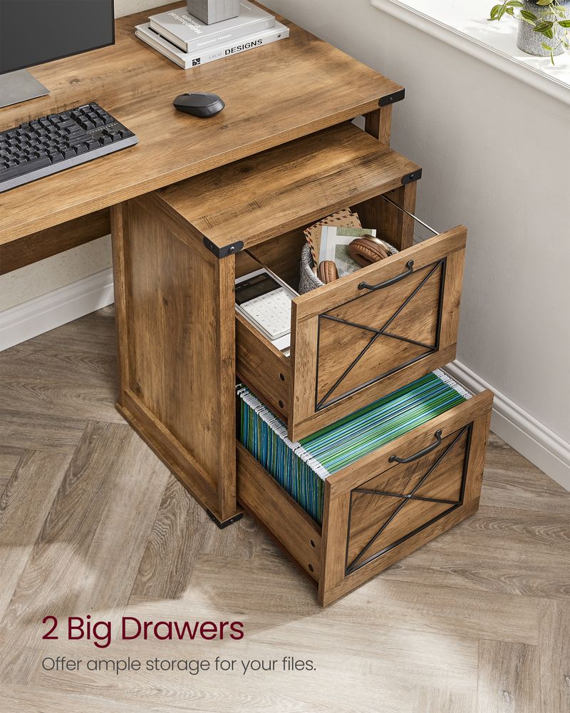 VASAGLE File Cabinet with 2 File Drawers, Fit A4 