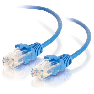 C2G 10ft Cat6 Slim Snagless Unshielded (UTP) Ethernet Cable - Blue 