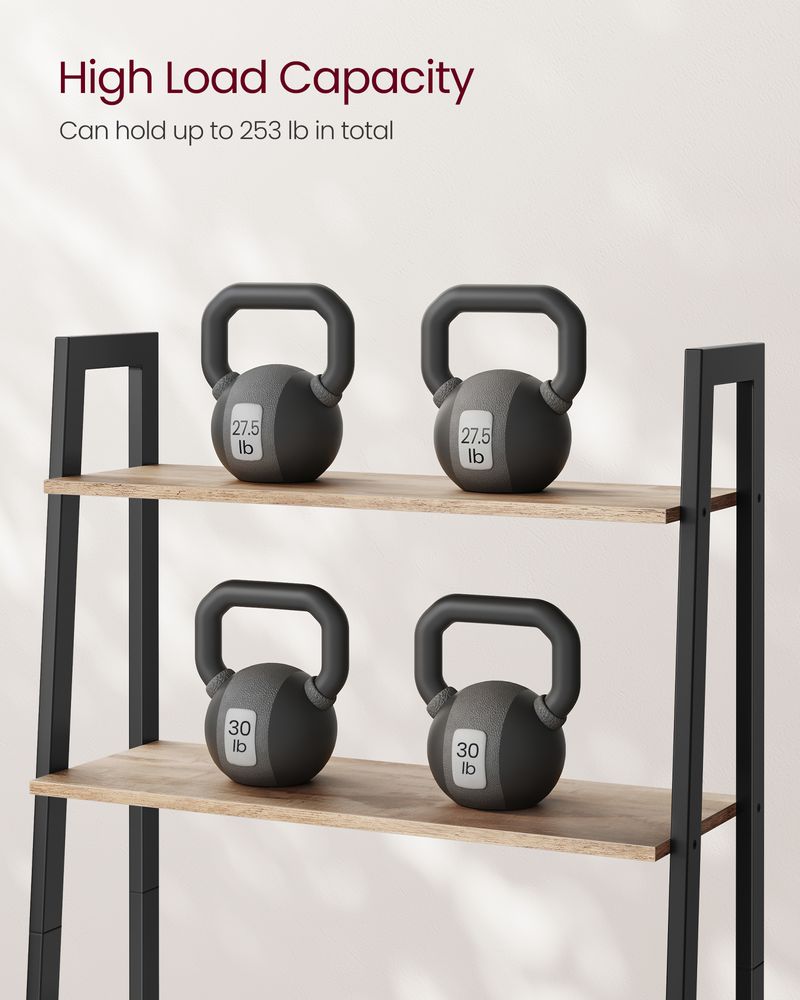 VASAGLE 4-Tier Ladder Shelf with Steel Frame 