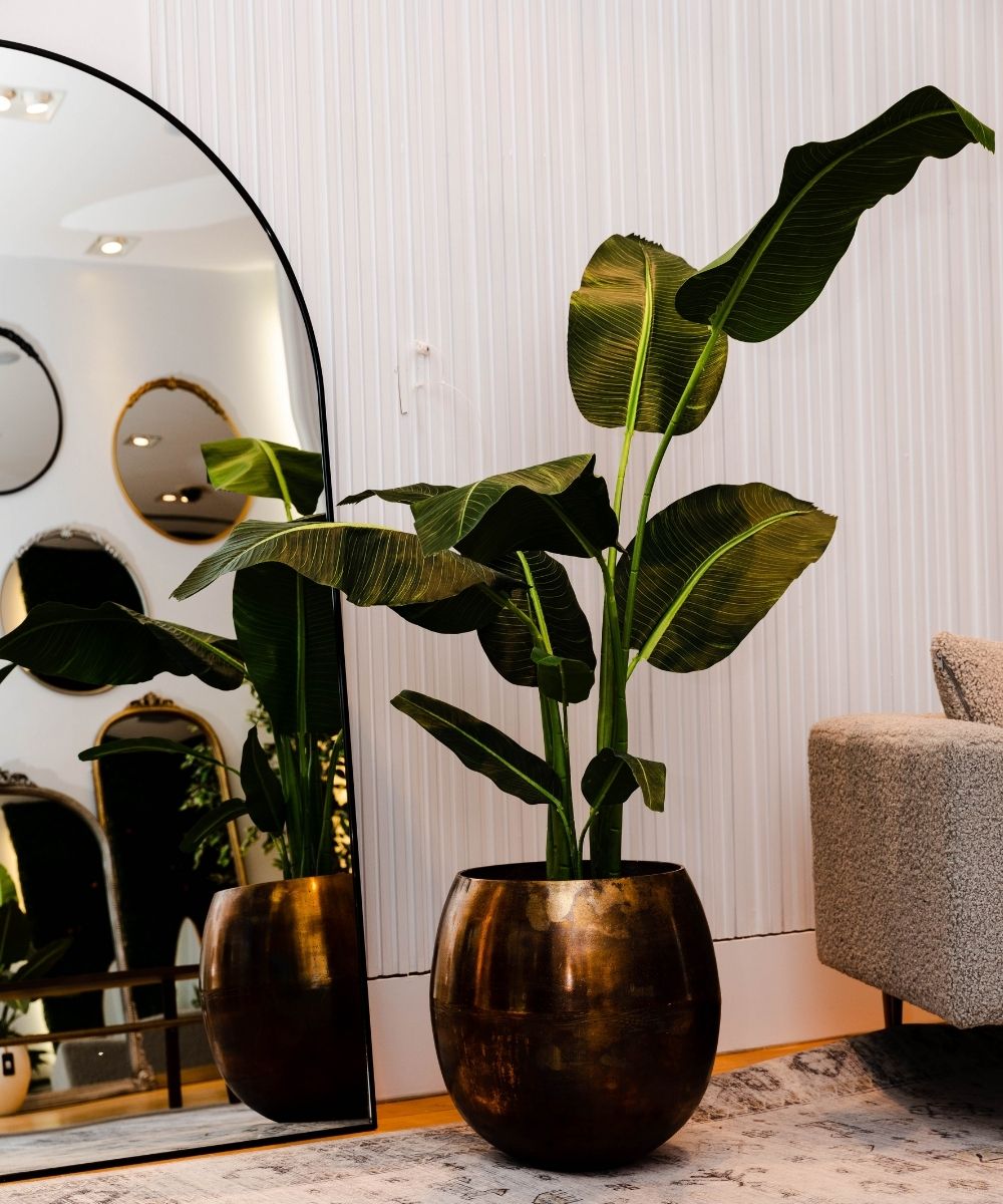 Gaby - Copper Brass Mid-Century Planter (Multiple Sizes) 