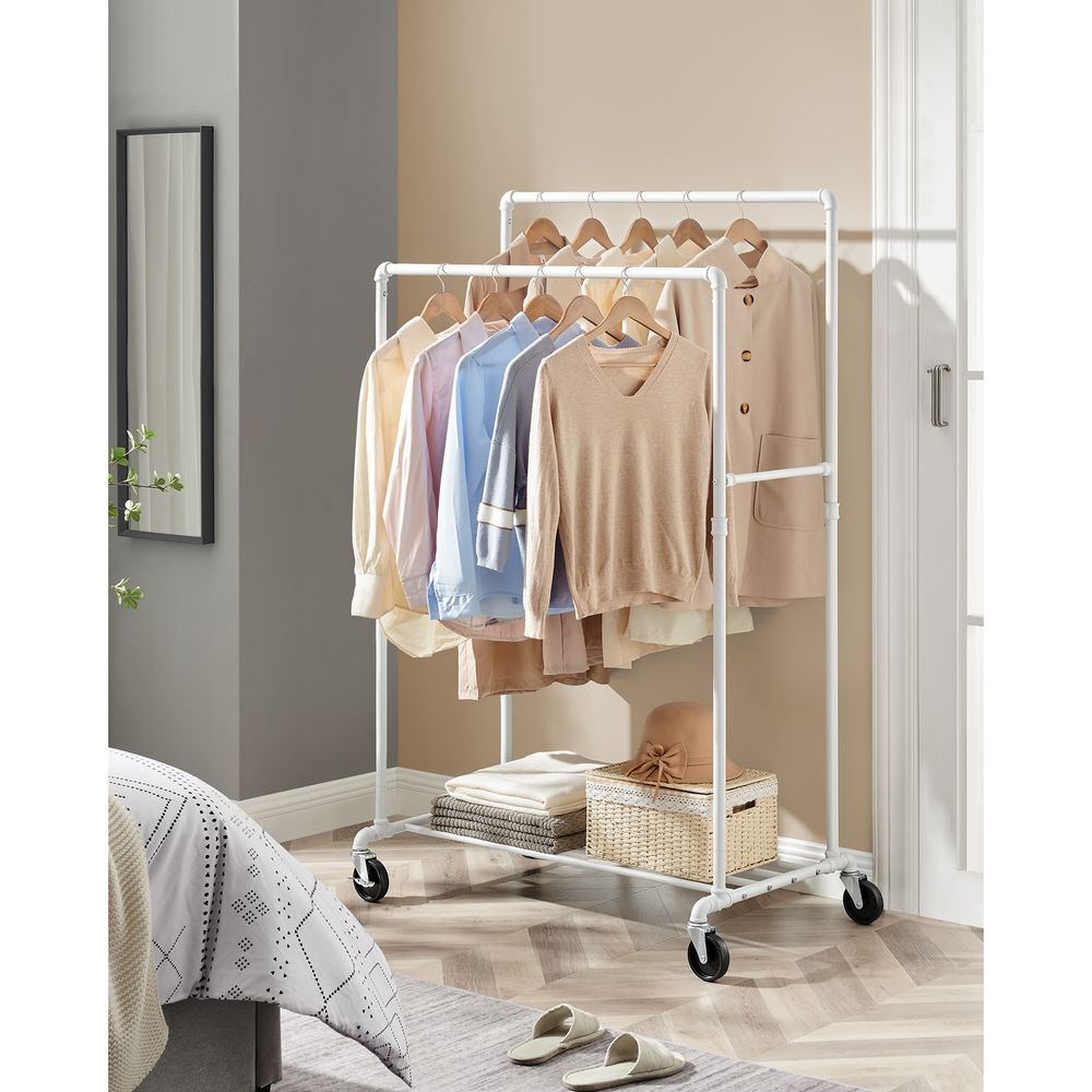 SONGMICS 39.4 Inch Clothing Rack with Storage Shelf 