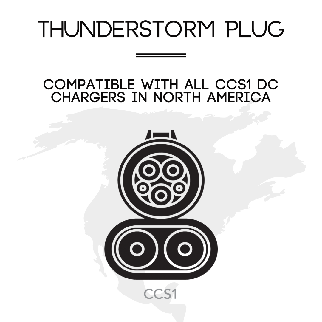 CCS1 Charger To NACS Vehicle | DC | Compatible with Tesla Vehicles & NACS vehicles | UL2252/CSA-C22.2 Certified | The Thunderstorm Plug 