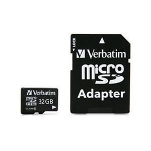 Verbatim 32GB Premium microSDHC Memory Card with Adapter, UHS-I V10 U1 Class 10 