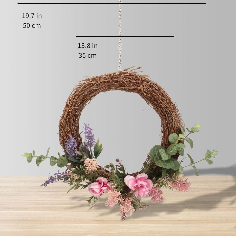 Rosalie Artificial Floral Wreath 19.7'' 