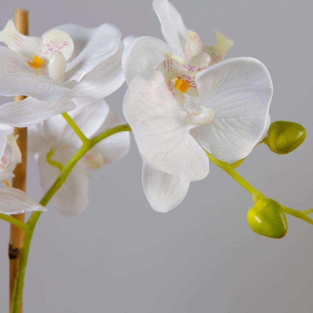 Gladiola Faux Potted Orchid Floral Arrangement 24 Inches 