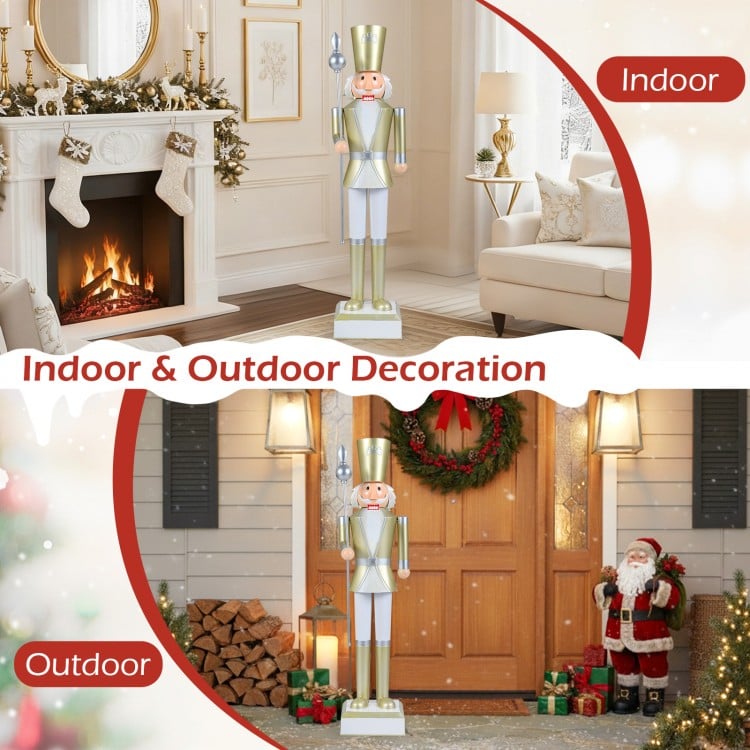 4 FT Christmas Nutcracker with High Hat & Beautiful Scepter