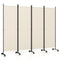 4-Panel Folding Room Divider with Lockable Wheels – Privacy Screen