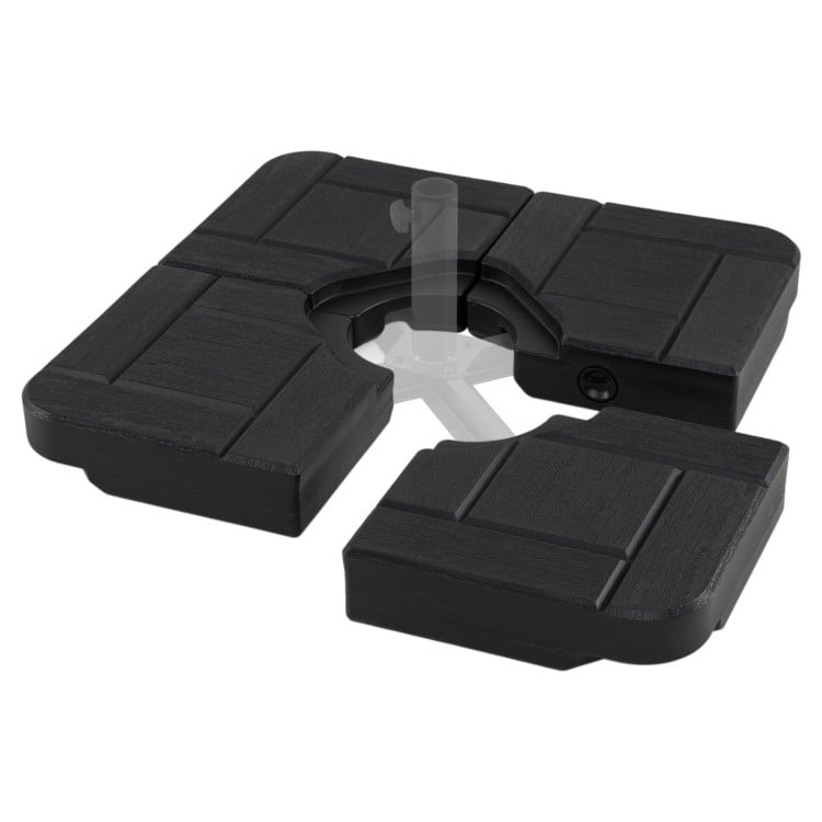 4-Piece 188 LBS Cantilever Offset Patio Umbrella Base-Black