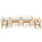 4 Piece Patio Furniture Set with Coffee Table for Backyard and Garden-White