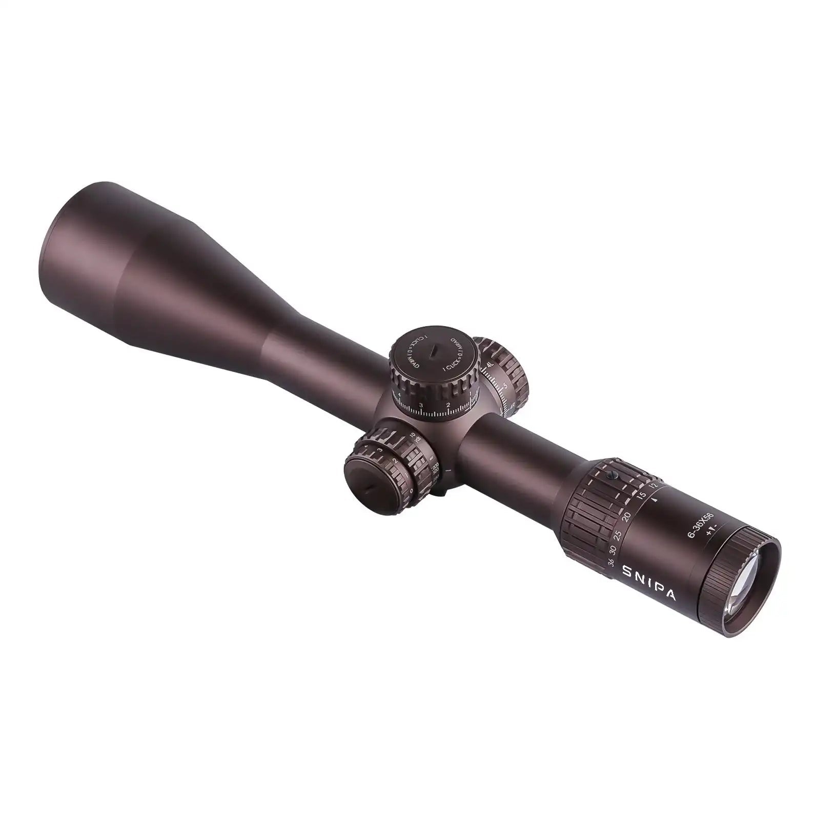 SNIPA™ WOLF ICE 6–36×56 FFP Tactical Rifle Scope – ED Lens | Illuminated MRAD Reticle, 34mm Tube, IPX7 | Tactical Mount & Sunshade Tube Included
