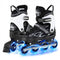 4 Sizes Adjustable Blade Roller with Light-up Wheels for Youth-Black