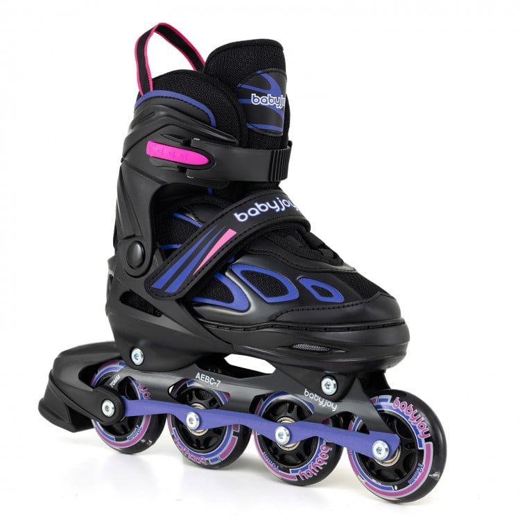 4 Sizes Adjustable Blade Roller with Light-up Wheels for Youth-Purple