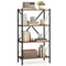 4-Tier Bookshelf with Heavy-Duty Metal Frame-Walnut
