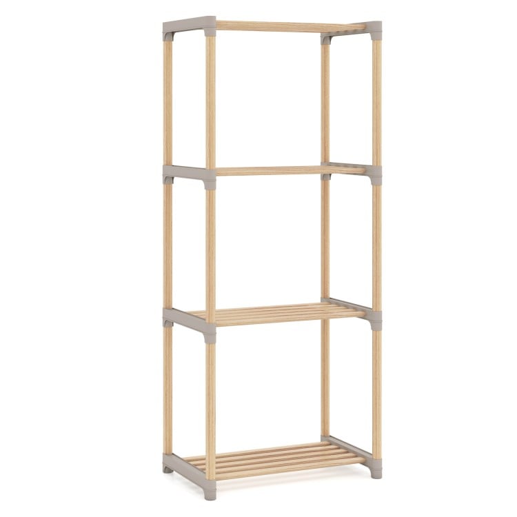 4-Tier Bookshelf with Open Shelves for Home Office and Bathroom-4-Tier