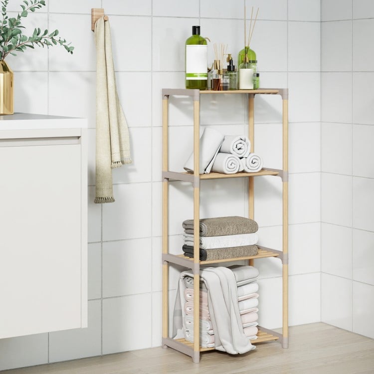 5-Tier Bookshelf with Open Shelves for Home Office and Bathroom-5-Tier