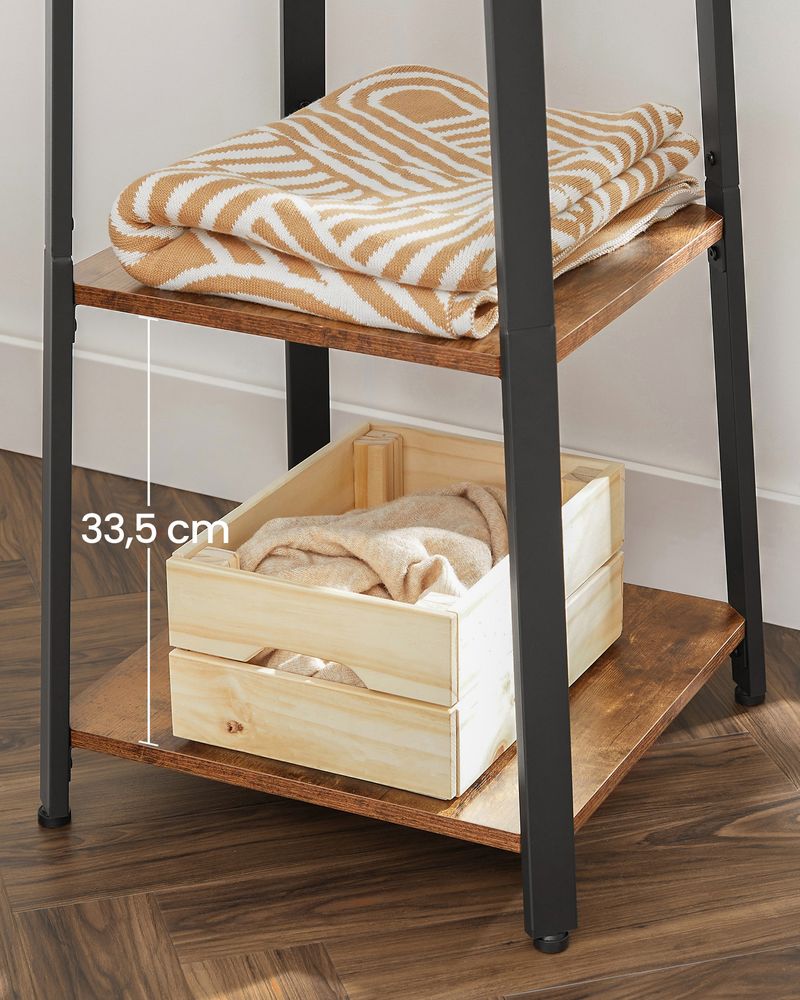 VASAGLE Coat Stand with 3 Shelves 