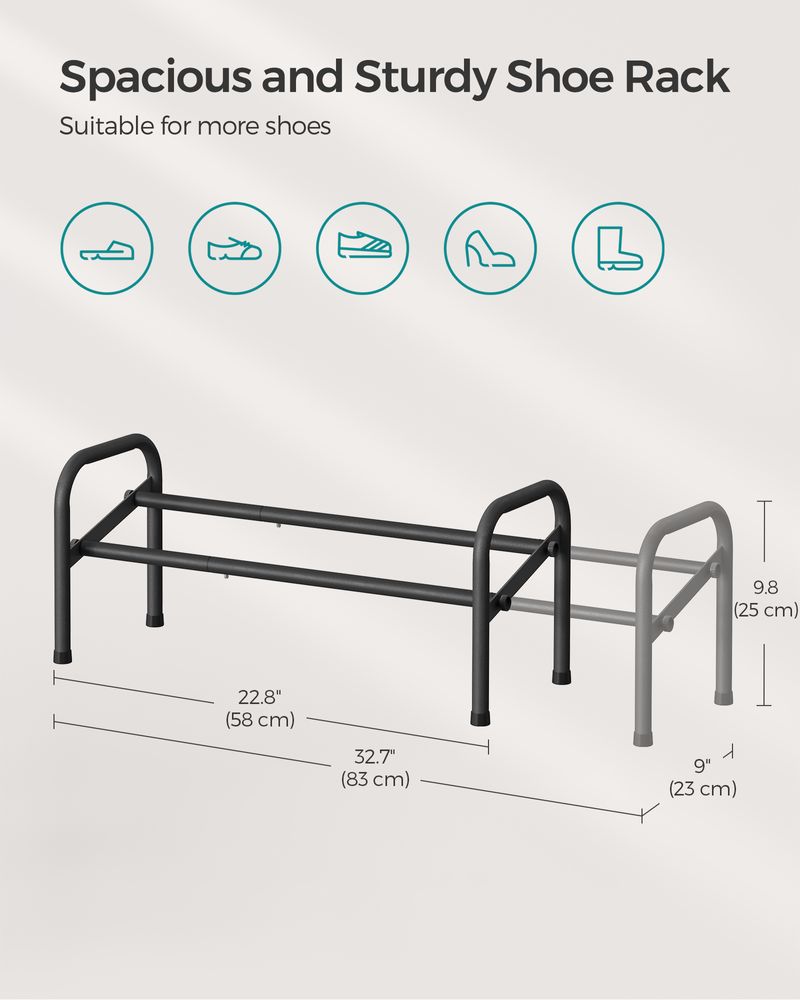 SONGMICS Expandable Shoe Rack 