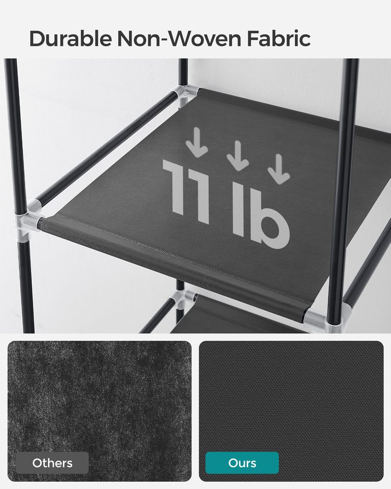 SONGMICS Clothes Storage Organizer with 6 Shelves 