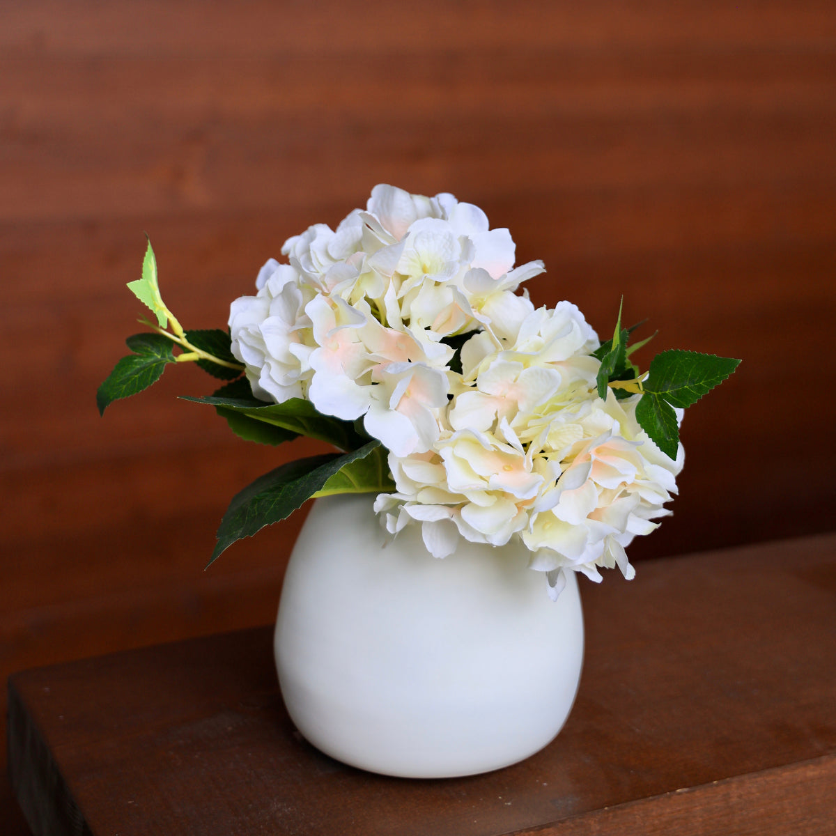 Ventura Artificial White Hydrangea Bouquet 18''X12'' (Set Of 6) 