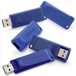 Microban 8GB USB Flash Drive - 5pk - Blue 