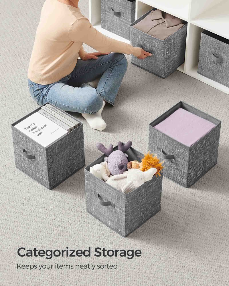 SONGMICS Set of 8 Foldable Storage Cubes 