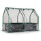 4 x 2 x 3 Feet Small Galvanized Raised Garden Bed with Greenhouse Cover-Black