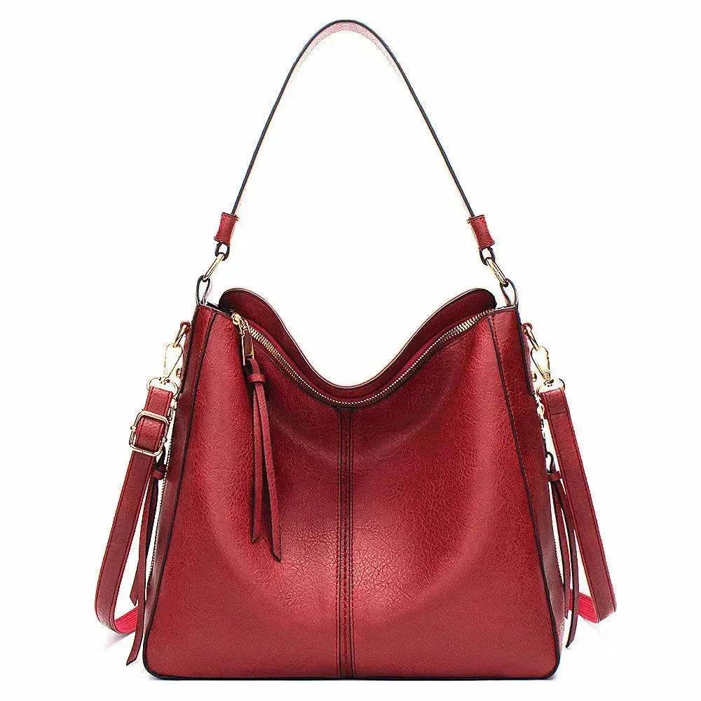 Women High Capacity PU Leather Handbags Fashion Commuting Crossbody Shoulder Hand Bag Shopping Totes 