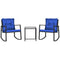 Outsunny Rocking Bistro Set 3PC Outdoor Wicker Patio Furniture with Glass Coffee Table Rocking Chairs for Porch