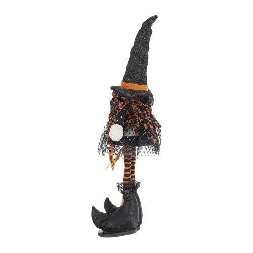 8.3x5x24 Fabric Standing Gnome W Orange Banner  Spring Body, For Halloween Decor 