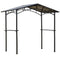 Outsunny 8x5ft Aluminum Hardtop BBQ Gazebo Outdoor Grill Canopy Side Shelves Patio Backyard Shelter Sunshade Roof