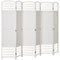 HOMCOM 6-Panel Folding Room Separator: Portable Privacy Screen, Wave Fiber Room Partition for Home Office, White