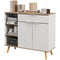 HOMCOM Contemporary Sideboard Cabinet with Doors Drawer Adjustable Shelves for Dining Room Kitchen Storage