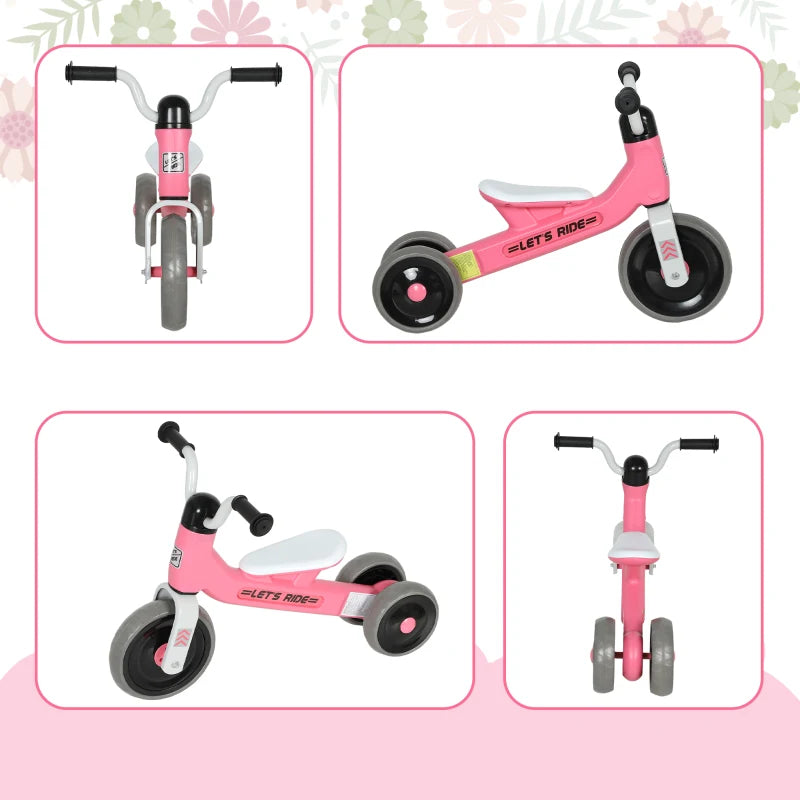 Qaba Toddler Balance Bike for 12-36 Months Boys Girls with No Pedal, 3 Silence Wheels for First Birthday Gift, Green