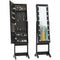 HOMCOM Freestanding Armoire Jewelry Cabinet Lighted Mirror Angle Adjustable 16 LED Lights Black