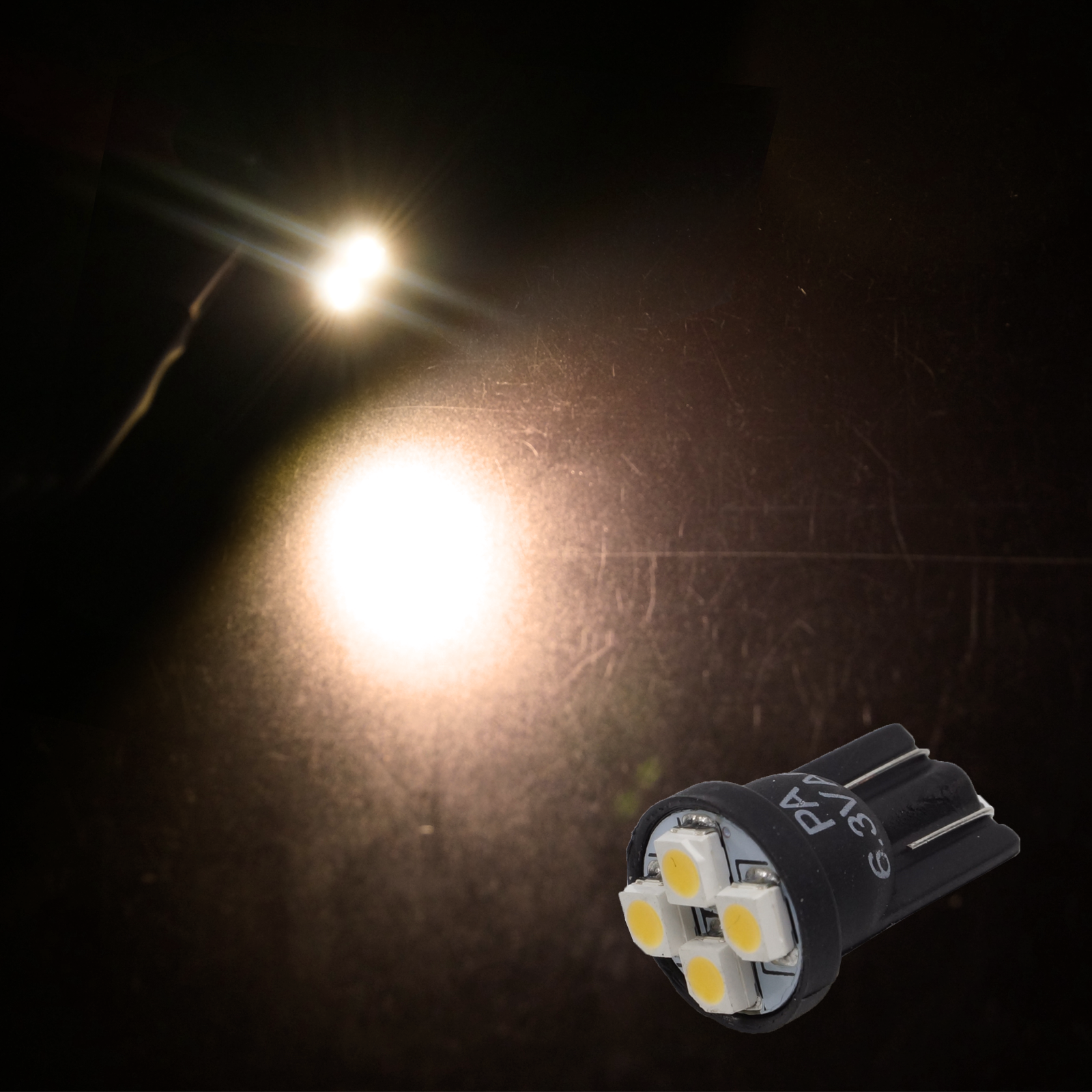 T10 #168 #194 12V LED instrument Panel Dash Cluster Light Bulb with 1/2" Twist Lock Socket 
