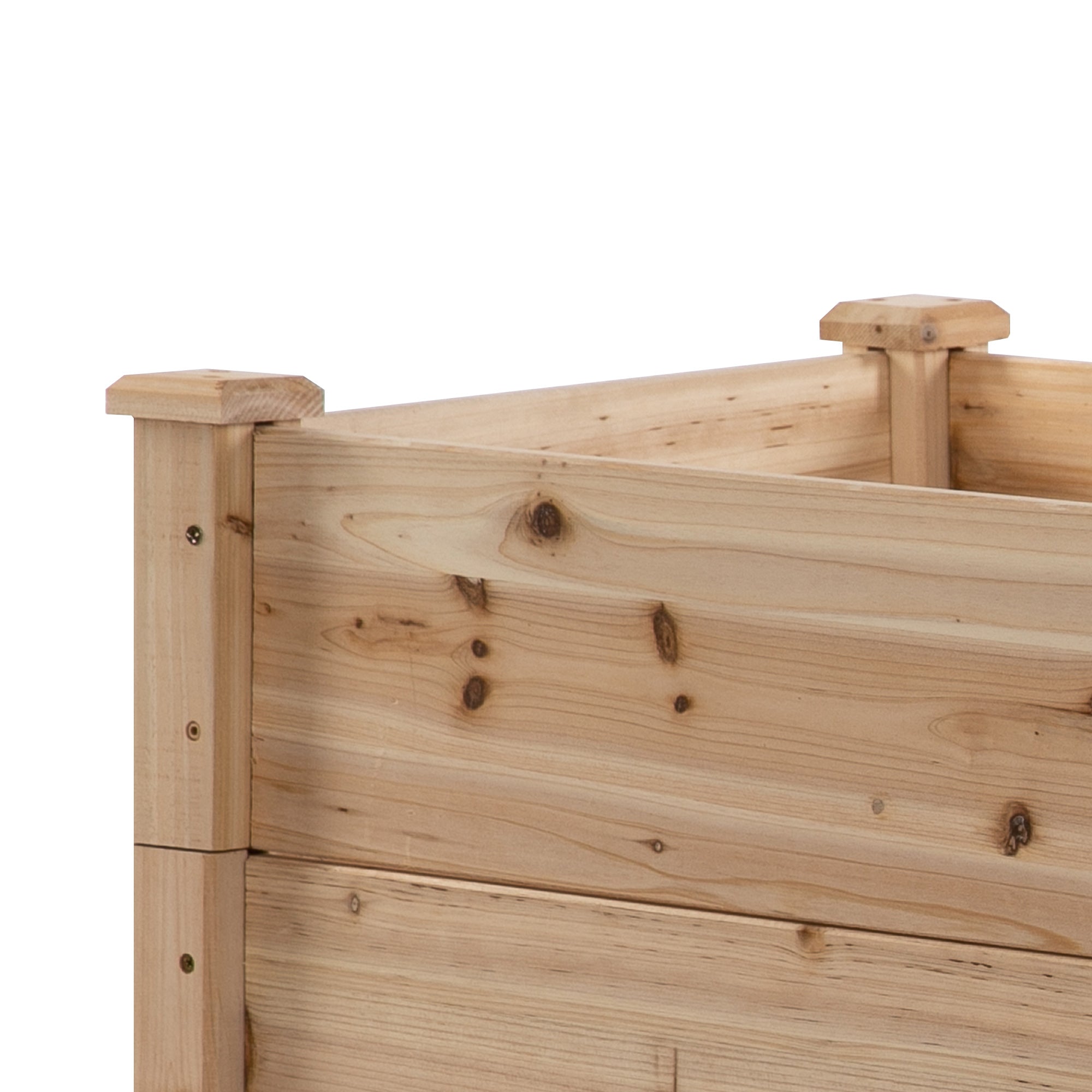 Outsunny Raised Garden Bed 49"x49"x22" 3-Tier Wooden Planter Elevated Stand Yard Patio 
