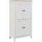 Bathroom Storage Cabinet, Modern Bathroom Floor Cabinet with 4 Doors and 2 Adjustable Shelves, White