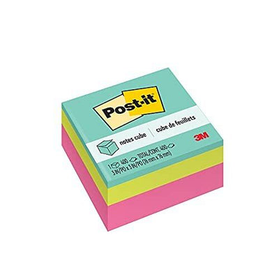 Sticky Notes 3x3 in 1 Cube Assorted Colors - Free Shipping 