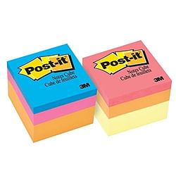 Post-it Notes 2x2 Assorted Colors 400 Sheets 1 Cube - Free Shipping