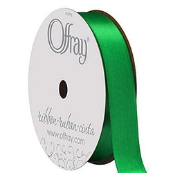 Wide Single Face Satin Ribbon Emerald Green - Free Shipping