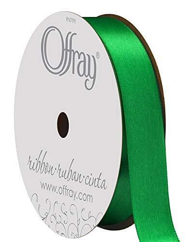 Wide Single Face Satin Ribbon Emerald Green - Free Shipping 