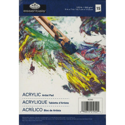Acrylic Artist Paper Pad 5X7 - Free Shipping 