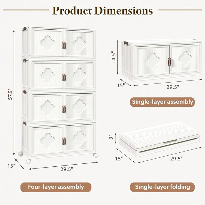 AECOJOY Super Large Foldable Storage Box with Lid