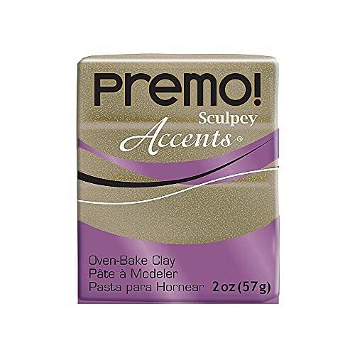 Premo Clay Yellow Gold Glitter - Free Shipping