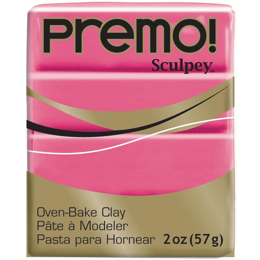 Sculpey Premo Clay 2oz Fluorescent Pink - Free Shipping 