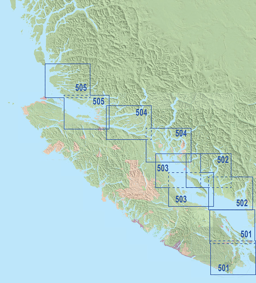 500 Inside Passage Marine Chart Assistant 5-Pack: BC South Coast 