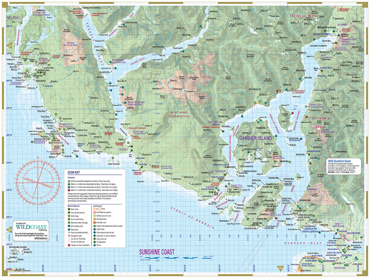 502 Sunshine Coast Inside Passage Chart Assistant 