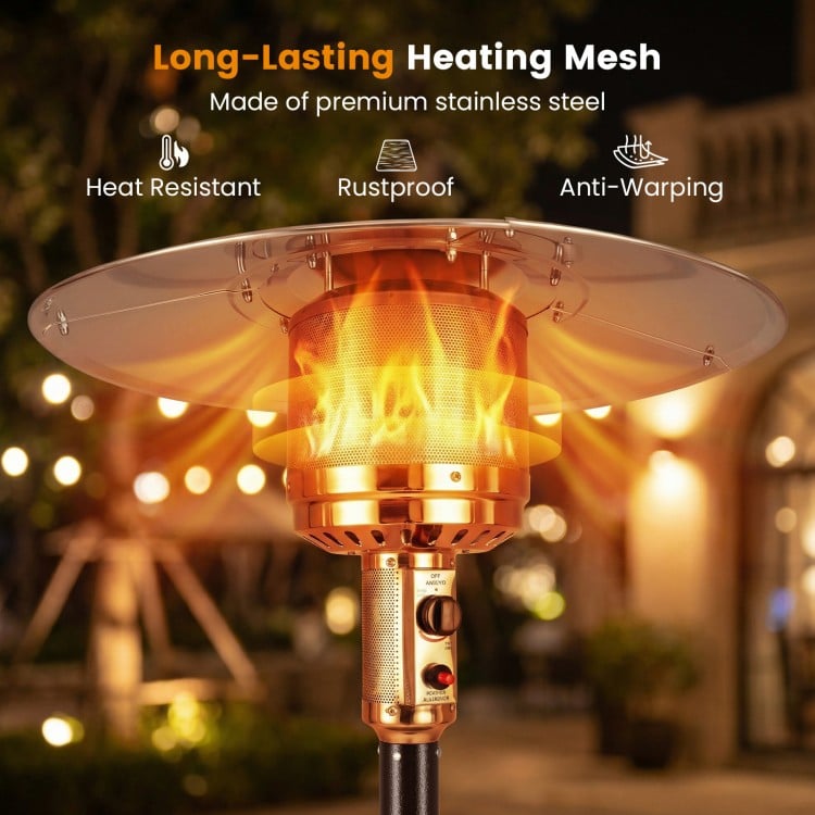 50,000 BTU Patio Propane Gas Heater with Stainless Steel Burner