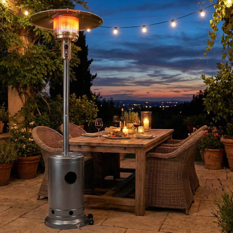 50,000 BTU Patio Propane Gas Heater with Stainless Steel Burner
