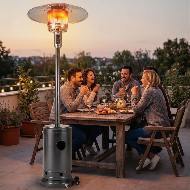 50,000 BTU Patio Propane Gas Heater with Stainless Steel Burner
